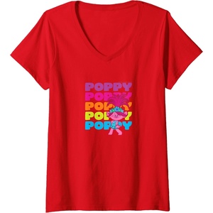 image:imageTrolls  Poppy VNeck TShirtRed