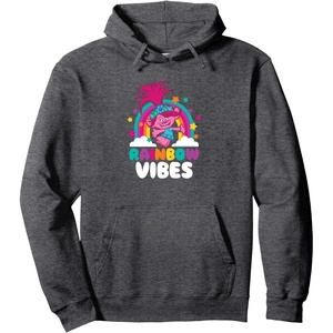 image:imageTrolls  Rainbow Vibes Pullover HoodieDark Heather Grey