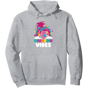 image:imageTrolls  Rainbow Vibes Pullover HoodieHeather Grey