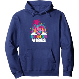 image:imageTrolls  Rainbow Vibes Pullover HoodieNavy Blue