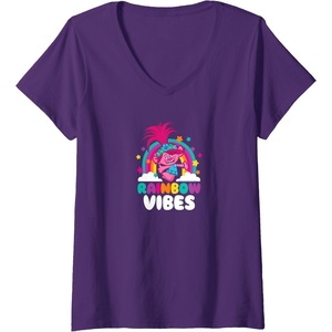image:imageTrolls  Rainbow Vibes VNeck TShirtPurple