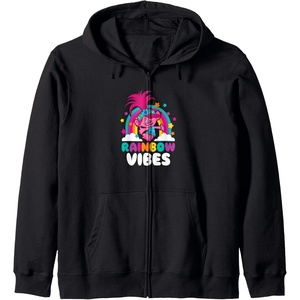 image:imageTrolls  Rainbow Vibes Zip HoodieBlack