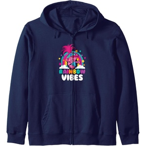 image:imageTrolls  Rainbow Vibes Zip HoodieNavy Blue