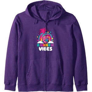 image:imageTrolls  Rainbow Vibes Zip HoodiePurple