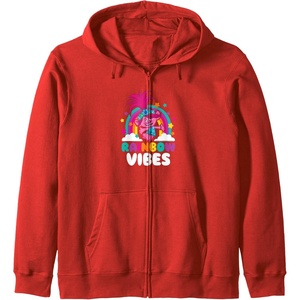 image:imageTrolls  Rainbow Vibes Zip HoodieRed