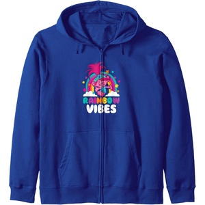 image:imageTrolls  Rainbow Vibes Zip HoodieRoyal Blue