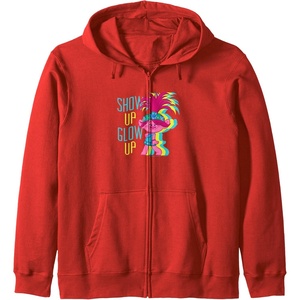 image:imageTrolls  Show Up Glow Up Zip HoodieRed