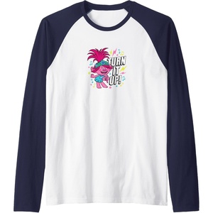 image:imageTrolls  Turn It Up Raglan Baseball TeeNavy BlueWhite