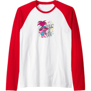 image:imageTrolls  Turn It Up Raglan Baseball TeeRedWhite