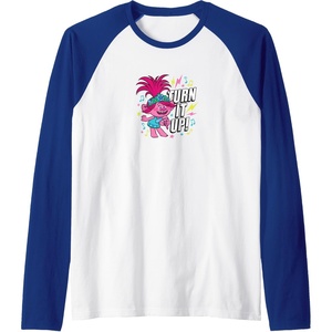 image:imageTrolls  Turn It Up Raglan Baseball TeeRoyal BlueWhite
