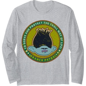 image:imageTrolls Branch Patrol Long Sleeve TShirtHeather Grey