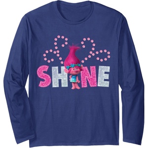 image:imageTrolls Poppy Shine Long Sleeve TShirtNavy Blue