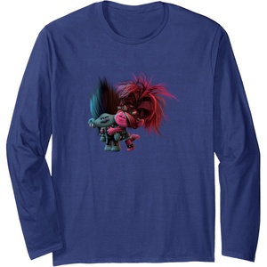 image:imageTrolls World Tour  Branch amp Poppy Long Sleeve TShirtNavy Blue