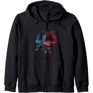 image:imageTrolls World Tour  Branch amp Poppy Pose Zip HoodieBlack