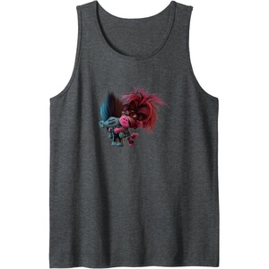 image:imageTrolls World Tour  Branch amp Poppy Tank TopDark Heather Grey