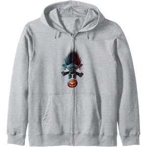 image:imageTrolls World Tour  Branch and Pumpkin Zip HoodieHeather Grey