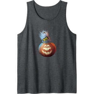image:imageTrolls World Tour  Diamond in Pumpkin Tank TopDark Heather Grey