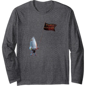 image:imageTrolls World Tour  Guy Diamond Tiny Diamond Long Sleeve TShirtDark Heather Grey