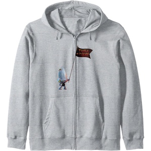 image:imageTrolls World Tour  Guy Diamond Tiny Diamond Zip HoodieHeather Grey