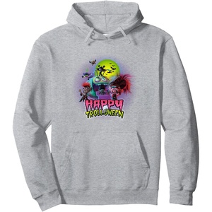 image:imageTrolls World Tour  Happy Trolloween Pullover HoodieHeather Grey