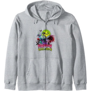 image:imageTrolls World Tour  Happy Trolloween Zip HoodieHeather Grey