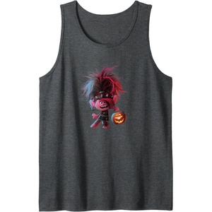 image:imageTrolls World Tour  Poppy amp Pumpkin Tank TopDark Heather Grey