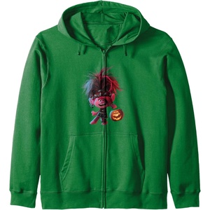 image:imageTrolls World Tour  Poppy amp Pumpkin Zip HoodieDark Green