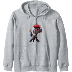 image:imageTrolls World Tour  Queen Barb Zip HoodieHeather Grey