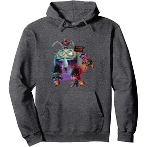 image:imageTrolls World Tour  Trolls World Tour  Troll Or Treat Pullover HoodieDark Heather Grey