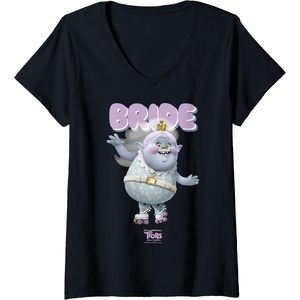 image:imageWomens DreamWorks Trolls Band Together Bride Bridget VNeck TShirtBlack