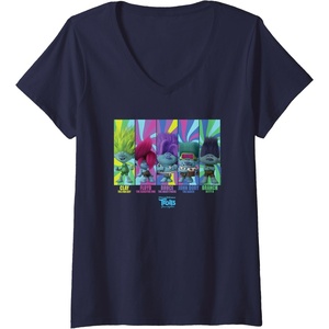 image:imageWomens DreamWorks Trolls Band Together BroZone Band Members VNeck TShirtNavy Blue