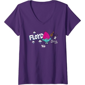 image:imageWomens DreamWorks Trolls Band Together BroZone Floyd VNeck TShirtPurple
