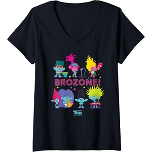 image:imageWomens DreamWorks Trolls Band Together BroZone Poppy and Viva VNeck TShirtBlack