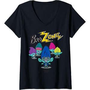 image:imageWomens DreamWorks Trolls Band Together BroZone Spotlight VNeck TShirtBlack