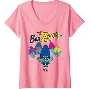 image:imageWomens DreamWorks Trolls Band Together BroZone Spotlight VNeck TShirtPink