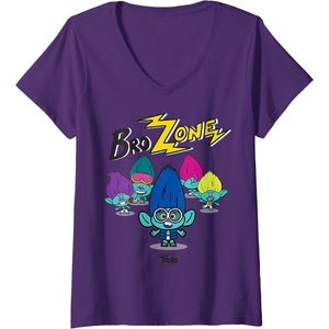 image:imageWomens DreamWorks Trolls Band Together BroZone Spotlight VNeck TShirtPurple