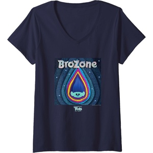 image:imageWomens DreamWorks Trolls Band Together Brozone Baby Branch VNeck TShirtNavy Blue