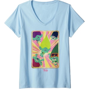 image:imageWomens DreamWorks Trolls Band Together Brozone VNeck TShirtBaby Blue