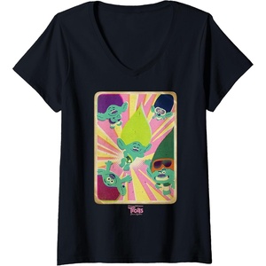 image:imageWomens DreamWorks Trolls Band Together Brozone VNeck TShirtBlack