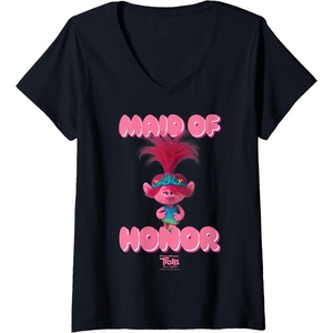 image:imageWomens DreamWorks Trolls Band Together Poppy Made of Honor VNeck TShirtBlack