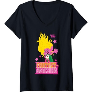 image:imageWomens DreamWorks Trolls Band Together Viva FatastAmazing VNeck TShirtBlack