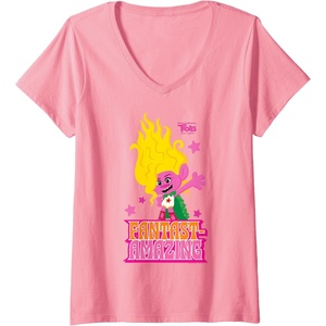 image:imageWomens DreamWorks Trolls Band Together Viva FatastAmazing VNeck TShirtPink