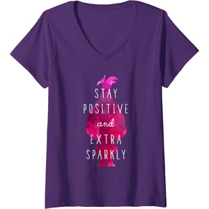image:imageWomens DreamWorks Trolls Extra Sparkly VNeck TShirtPurple