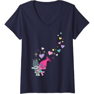 image:imageWomens DreamWorks Trolls Love VNeck TShirtNavy Blue