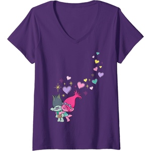 image:imageWomens DreamWorks Trolls Love VNeck TShirtPurple
