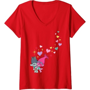image:imageWomens DreamWorks Trolls Love VNeck TShirtRed