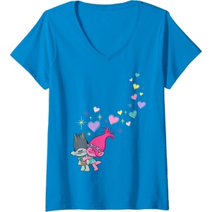 image:imageWomens DreamWorks Trolls Love VNeck TShirtSapphire Blue
