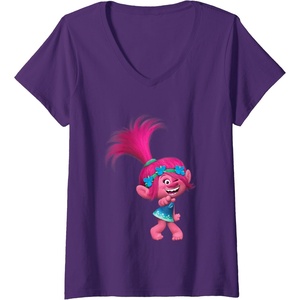 image:imageWomens DreamWorks Trolls Poppy Winky VNeck TShirtPurple