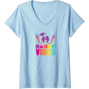 image:imageWomens Trolls  Dance Vibes VNeck TShirtBaby Blue