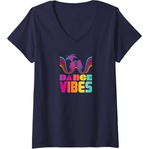 image:imageWomens Trolls  Dance Vibes VNeck TShirtNavy Blue